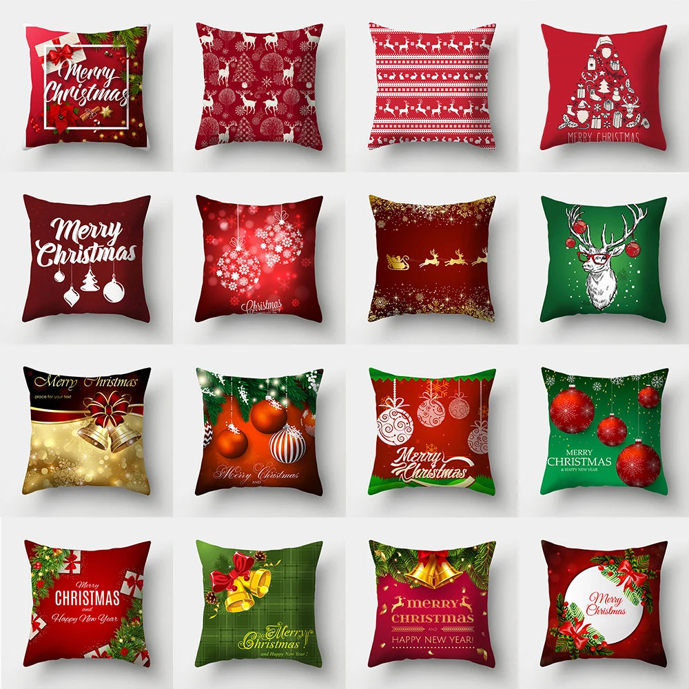 Christmas Cushions Happy New Year 2022 Wedding Decor Patterns from  Home  Gifts