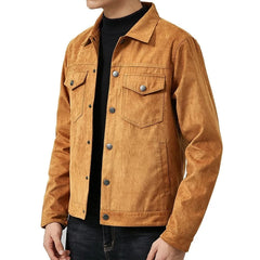 men's suede casual all match jacket new spring and autumn Men's Fashion  Jacket