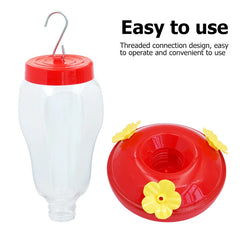 1pcs Plastics Hummingbird Feeder Bird Water Bottle Hanging Garden Outdoor Plastic Flower Iron Hook Bird Feeder