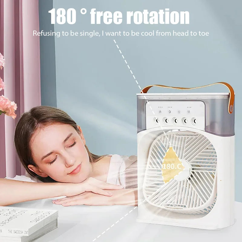 Air Conditioner Air Cooler Water Cooling Spray Fan USB Desktop Humidification Fan Mini Air Cooling Fan