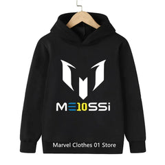 Cartoon Messi  Children's Spring and Autumn Kids Long Sleeve Hoodie