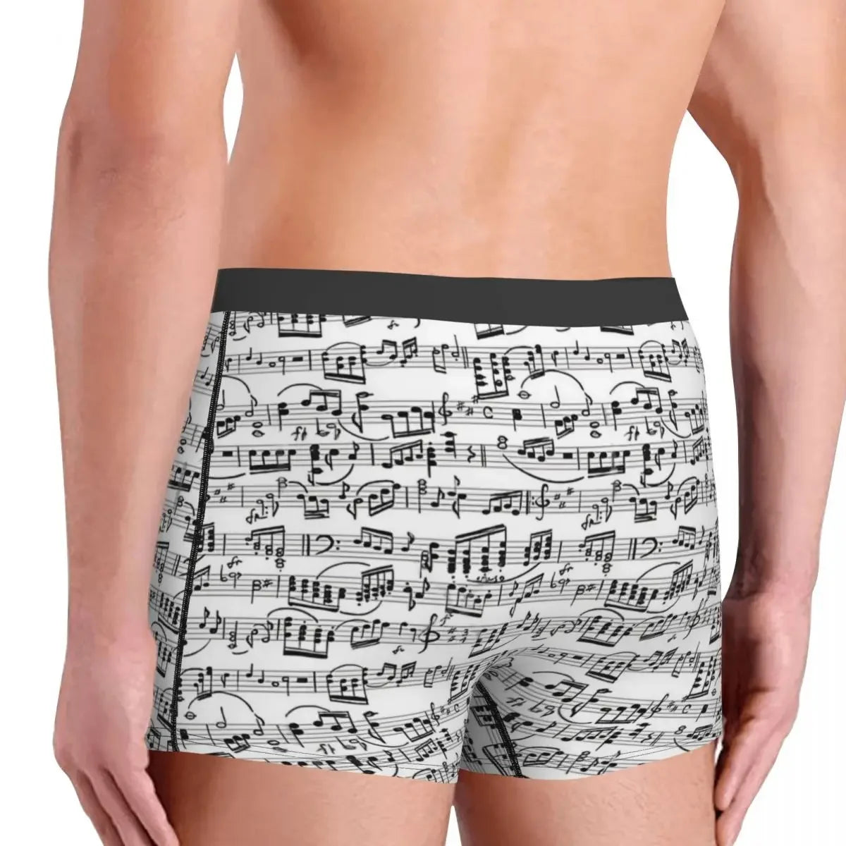 Music Pattern , Note Instrument Musical Listening Underpants Breathbale Panties