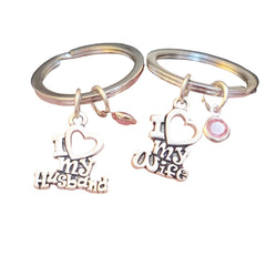 Unique Keychain I Love My Husband Wife Keyring Lover Pendant Women Man Jewelry