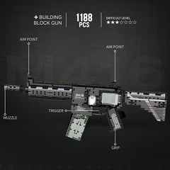 1188PCS M416 Rifle Building Block Model City Police Military Weapon Series Gun Puzzle Assembly Bricks