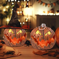 Halloween LED Pumpkin Lantern, LED Light Lamp Lantern Home Props Bar, Halloween Decor LED Lantern Scene Layout Home Decoration