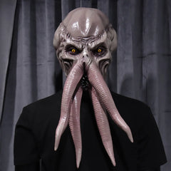 Game Lallathin Mind Flayer Squidgy Mask Cosplay Animal Octopuses Monster Latex Helmet Halloween Party Costume Props