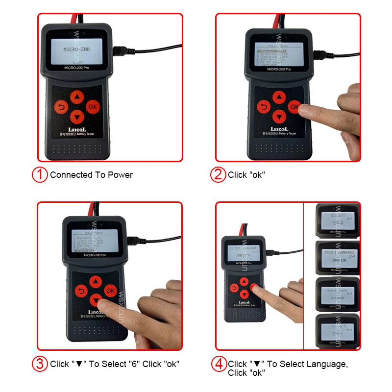 Micro 200 Pro Car Battery Tester Big Clip 12V 40-2000CCA Analyzer For Garage Workshop Auto Mechanical Tools