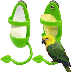 Pet Parrot Feeder Hanging Cage Fruit Vegetable Container Feeding Cup Cuttlebone Stand Holder Pet Cage Accessories Supplies