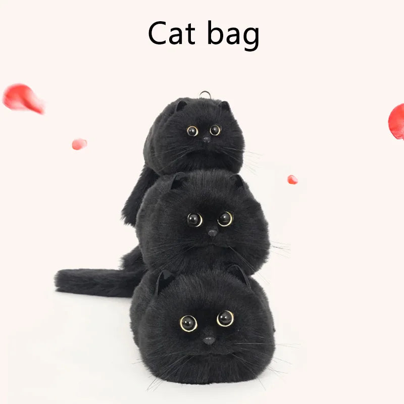 Luxury Mini Cute Black Cat Bag High Quality Female Bag  Women's Leather Handbags