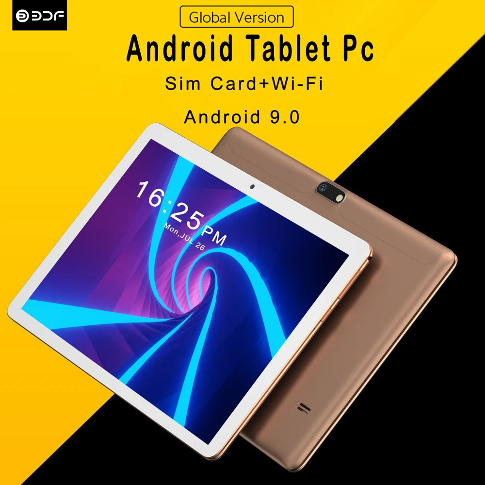 l 10.1 Inch Tablet Android 9.0 Google Play Dual 3G Sim Card Network GPS Bluetooth WiFi Tablets