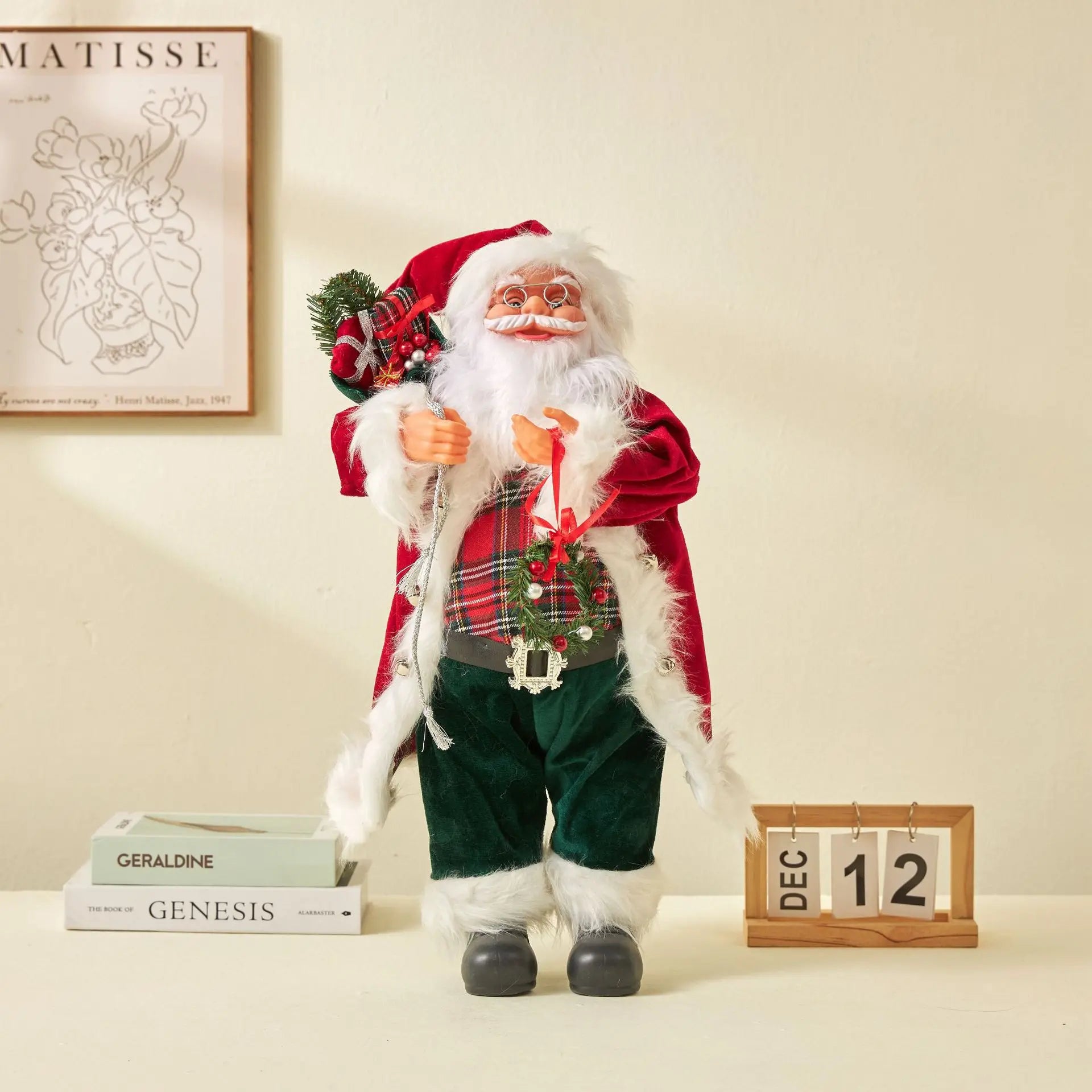 Big Santa Claus Doll 60cm Christmas Decorations New Year Home Room Decoration 2023 Christmas Tree Ornaments Kids Gift Navidad