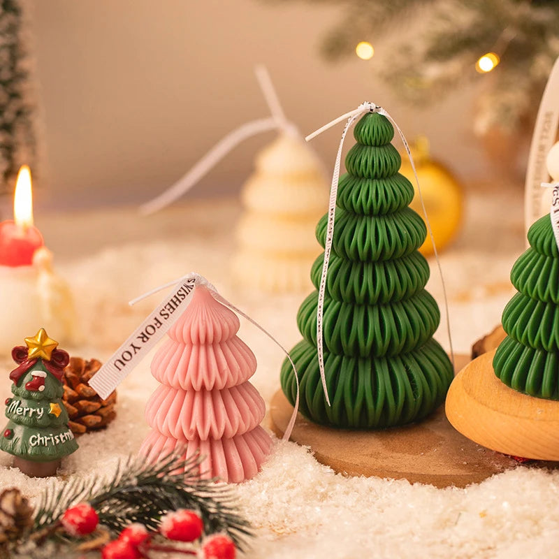 Mini Christmas Tree Candles Best Smelling Holiday Candles Festive Home Decoration Soywax Scented Candle