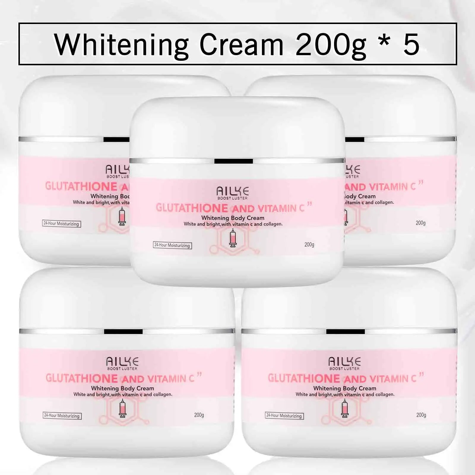 AILKE Glutathione and Vitamin C Moisturizing Body Cream for Skin Glowing, Radiance Boost