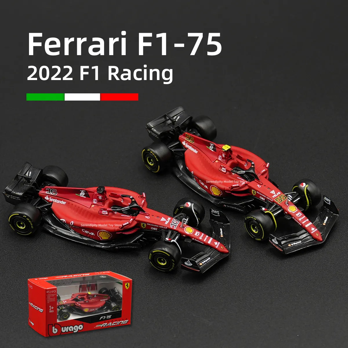 Ferrari 2022 F1-75 SF21 #16 F1 Formula Car Die Cast Vehicles Collectible Model Racing Toys