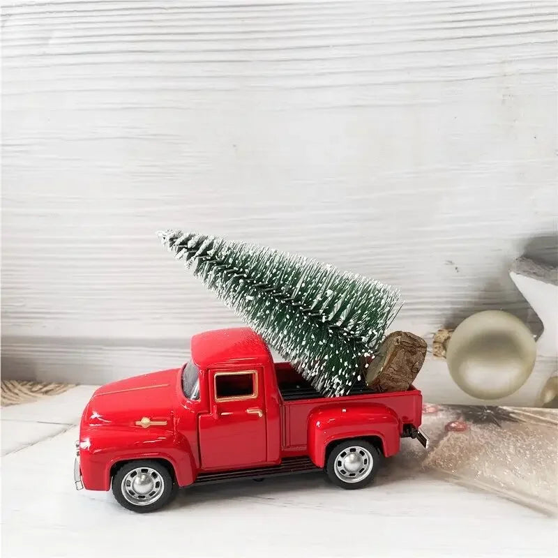 Christmas Trucks Ornaments Christmas Gifts for Kids Transporting Xmas Tree Car Christmas Decoration 2025 New Year Gift Navidad