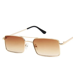 Women's Sunglasses Alloy Metal Small Frame Clear Double Bridge Men's Sun Glasses