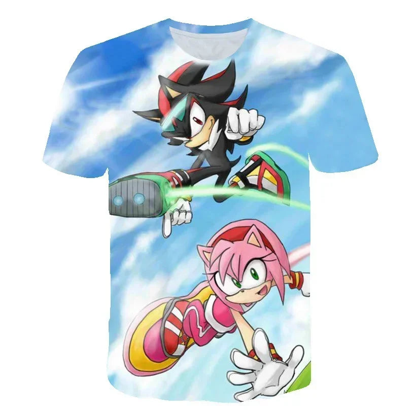 T-shirtChildren's Clothes Sonic 3D for Kids Boys and Girls Cartoon Printing Animation Cosplay Clothing Accessories