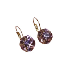 Fashion Trend Unique Design Elegant Exquisite Light Amethyst Round Earrings