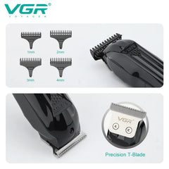 Hair Trimmer Professional Hair Clipper Electric T-Blade Hair Cutting Machine 0mm LED Display Barber Trimmer for Men V-982