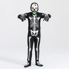 Noctilucent Scary Zombie Costume Cosplay Skeleton Skull Costume Suit Halloween