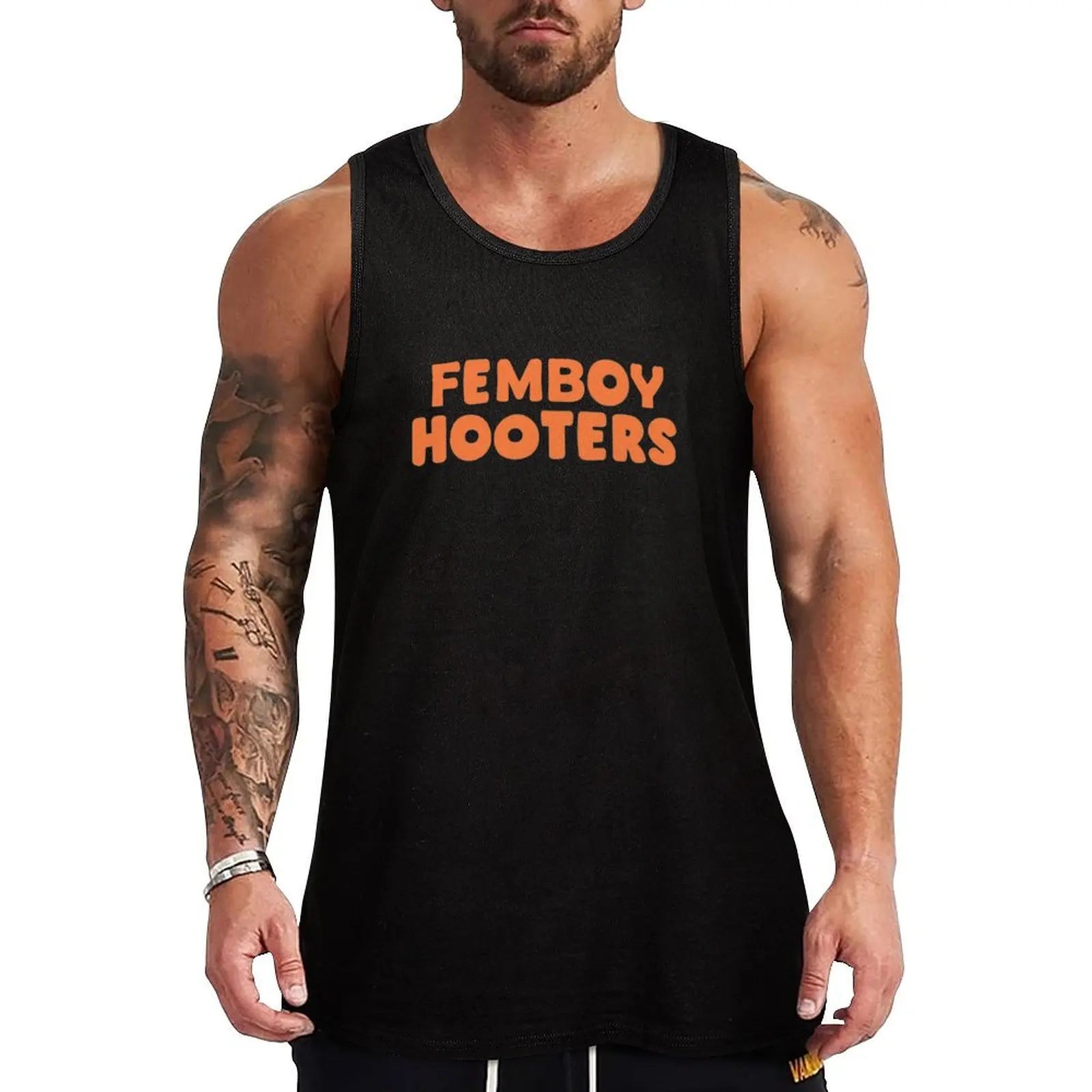 Femboy Hooters Tank Top men clothing men gym clothing