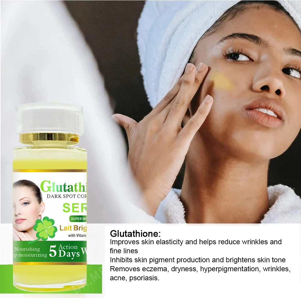 120ml Glutathione Serum for Face & Eye for Brightening Skin,Dark Spot Corrector,Reduce Wrinkle,Anti Aging,With Vitamin E&C