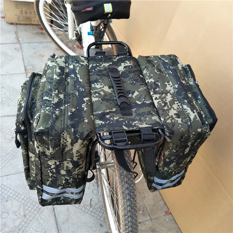 Bike Bag Cycling Double Side Rear Rack Trunk Bag Mountain Road Bicycle Tail Seat Pannier Pack