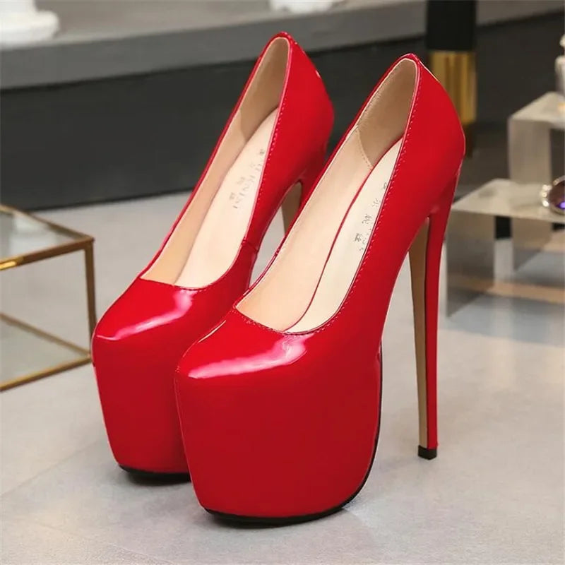 women Super High Heels 18cm shoes Concise 8CM platforms shoes