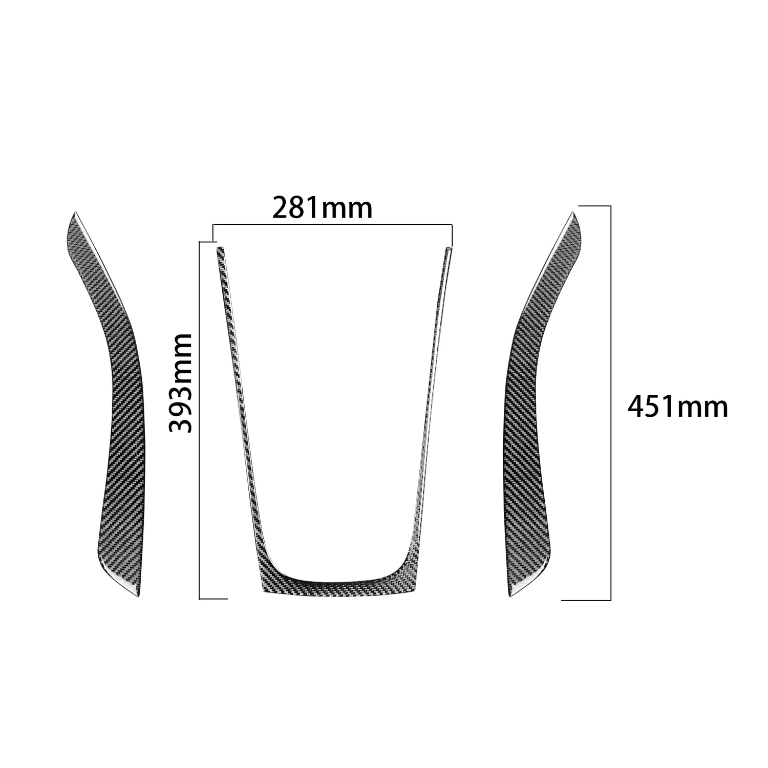 Real Carbon Fiber Car Center Console Gear Shift Frame Decoration Trim Sticker