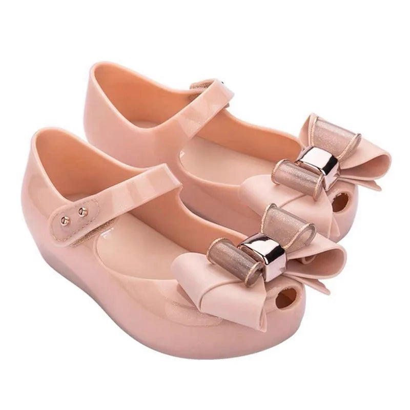 Mini Melissa Summer New Children Shoes Girls Princess Shoes Glitter Children Baby Dance Shoes Casual Toddler Girl Sandals