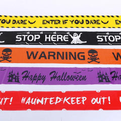 Halloween Props Window Prop Warning line Plastic Skull Head Warning Tape