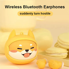 Cute Pet Puppy in Ear Bluetooth 5.3 Earphones Low Latency 360 ° Pattern Change Headphones