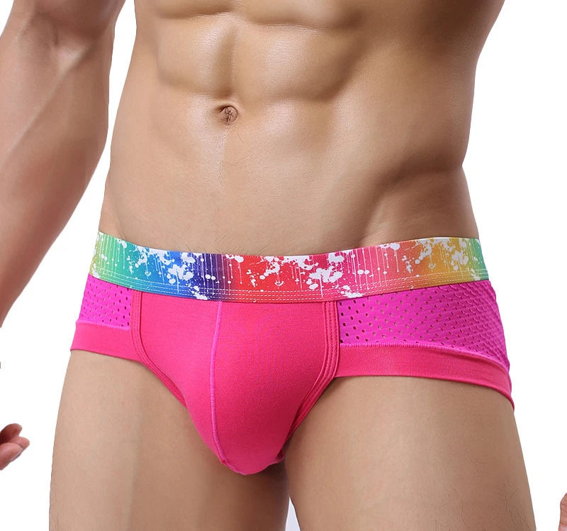 Men Fashion  Gay Classic Men's Briefs New Male Sleepwear Panties Low Waist Underpants Modal Underwears Briefs