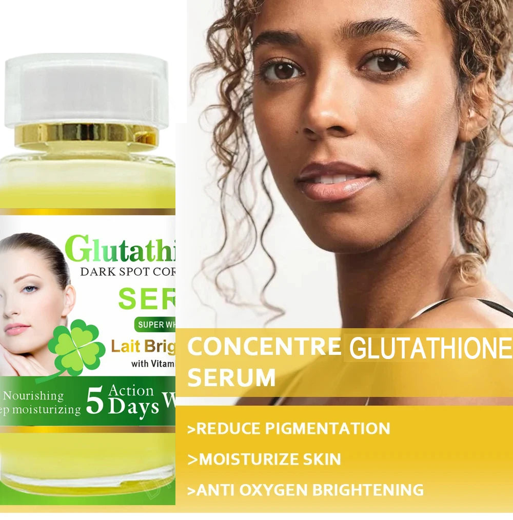 120ml Glutathione Serum for Face & Eye for Brightening Skin,Dark Spot Corrector,Reduce Wrinkle,Anti Aging,With Vitamin E&C