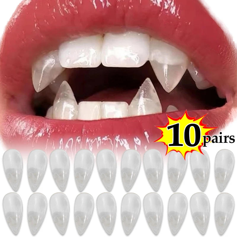 Transparent Dentures Fangs Zombie Tooth For Horror Bloody Halloween Party Decoration Props