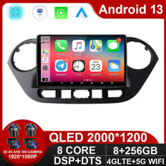 Android 13 Car Radio for Hyundai I10 2013 - 2018 Multimedia Video Player 4G GPS Navigation Carplay DVD Head Unit NO 2Din