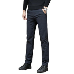 Men's Slim Business Casual Pants New Brushed Elastic Fabric