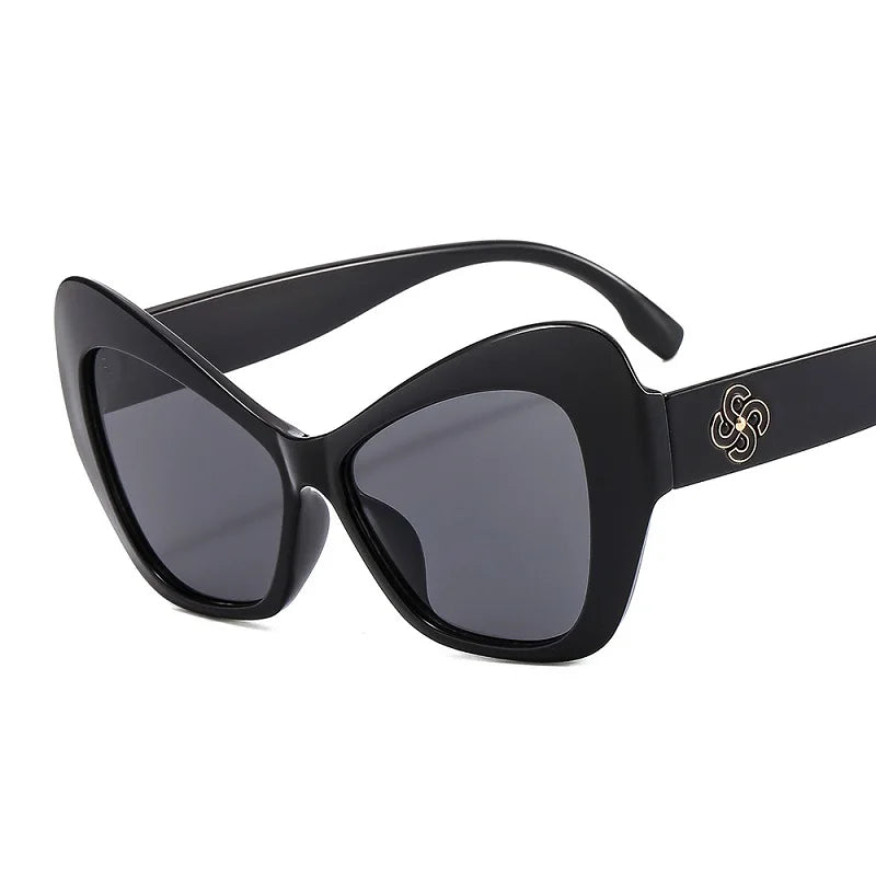 Fashion Cat Eye Sunglasses Women Men Gradients Lens PC Frame