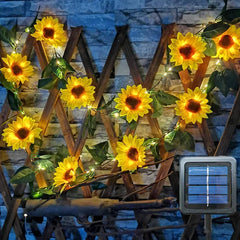 Solar Artificial Sunflower Rose String Light