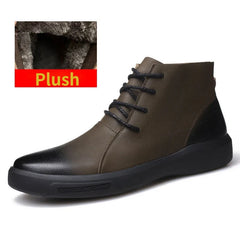 Genuine Leather Men Boots Retro