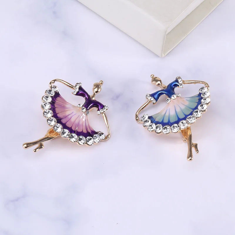 Women Brooch Elegant Women Crystal Metal Accessories