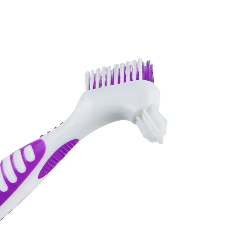 Teeth Brush Oral Care Non-slip Ergonomic Rubber Handle Dual Heads Antibacterial