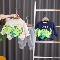 New Spring Autumn Baby Clothes Suit Children Boys Casual Cartoon T-Shirt Pants