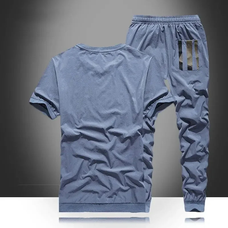 Men's Top Pants Sets Fashion Sports Suits Kpop Sweatpants