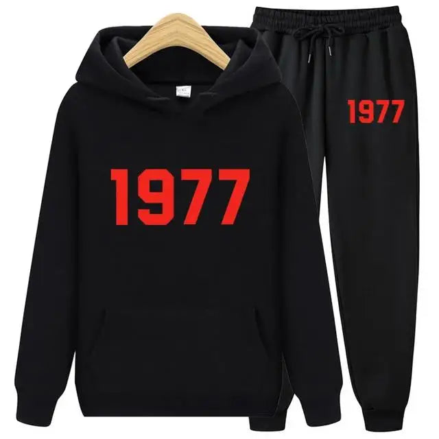 Men Tracksuit Sweat Suits Mens 2 Piece Round Neck +Pants Set Hop Fashion Streetwear Sports Clothing Set