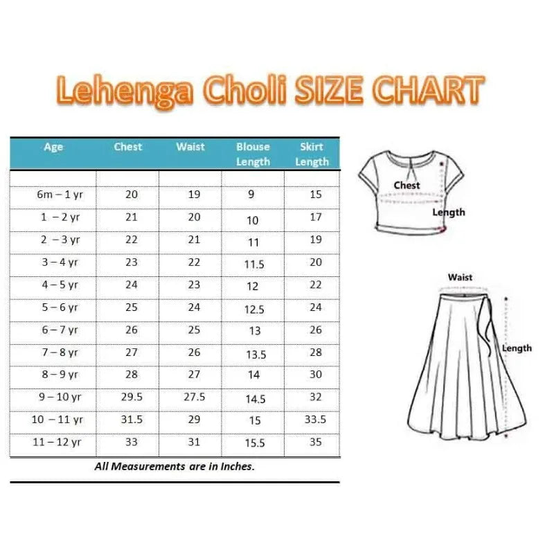 Girls Stitched Lehenga Choli Festive Wear Ethnic Wear Kids Dress Girls Clothes