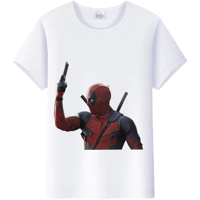 Fashion Tshirt Marvel Cartoon Deadpool Graphics  Tee Summer Top Short Sleeve