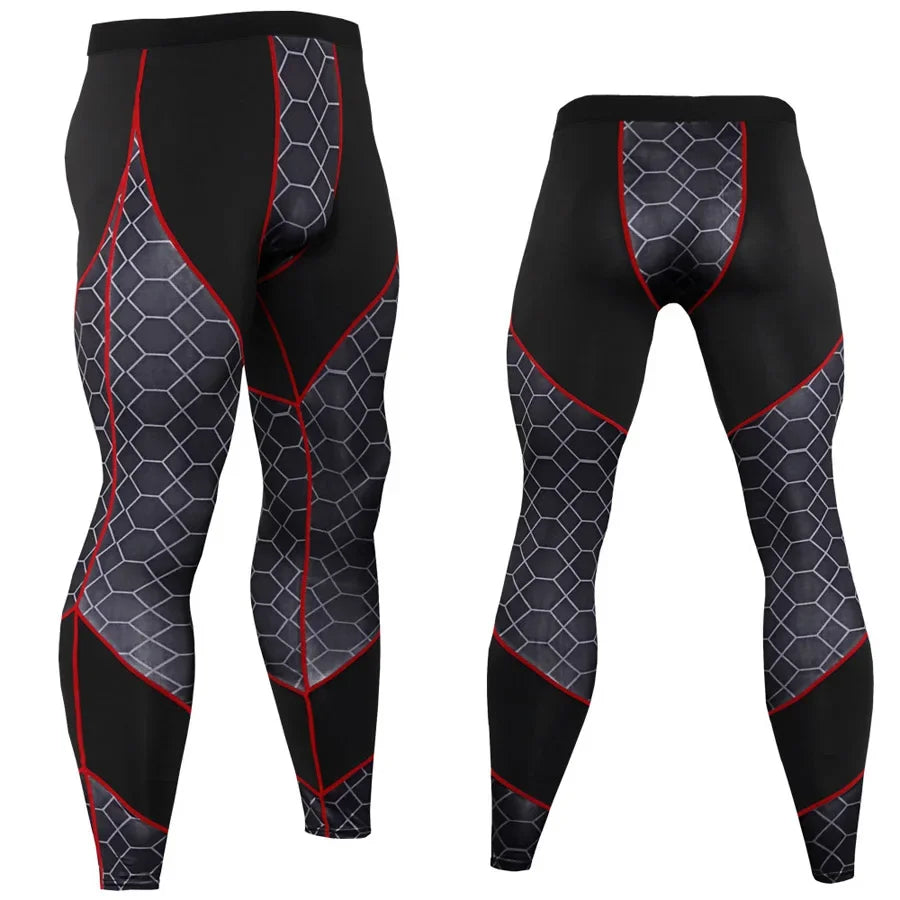 Men's Winter Thermal Underwear Set Gym Clothing Running Man Long Johns Compression tights Suit Gym Man Sport Pants S-XXXXL