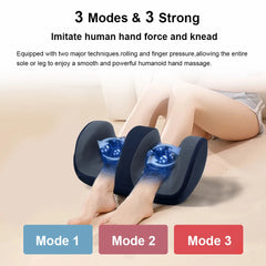 Electric Foot Massager Hot Compression Muscles Pain Relief Heat Roller Shiatsu Kneading Relax Machine