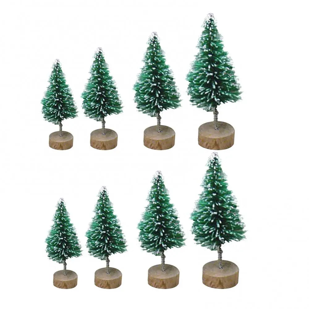 small Christmas tree pine silk Blue-green gold silver and red mini Christmas tree ornaments